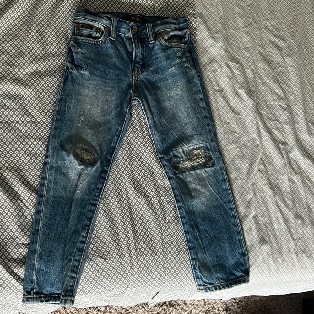 Polo Ralph Lauren toddler jeans patch distressed design